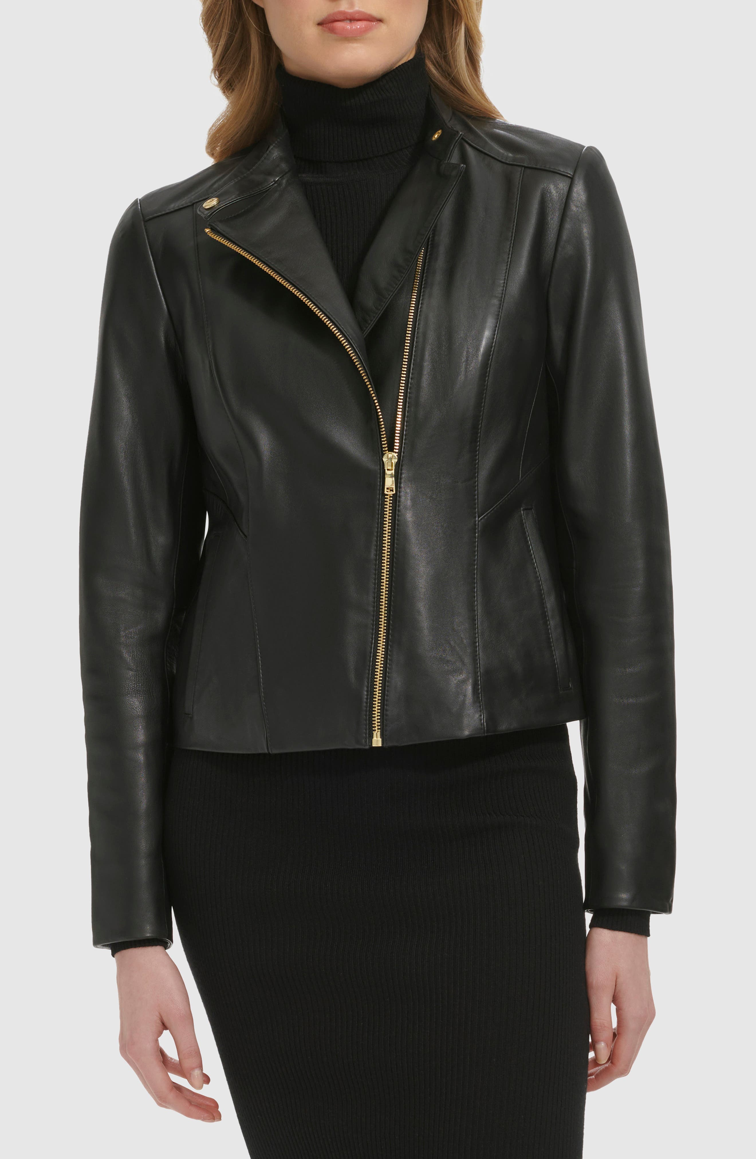 Cole haan women's leather jacket Clearance